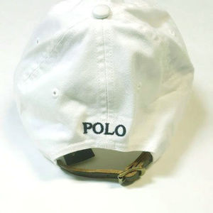 Polo by Ralph Lauren Hat (White W/ Leather Strap)